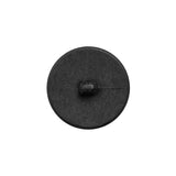 Italian Black Wavy-Taxtured Plastic Shank Back Button - 24L/15mm