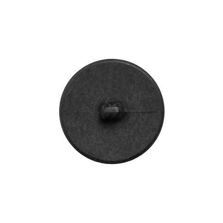 Italian Black Wavy-Taxtured Plastic Shank Back Button - 24L/15mm