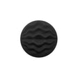 Italian Black Wavy-Taxtured Plastic Shank Back Button - 24L/15mm