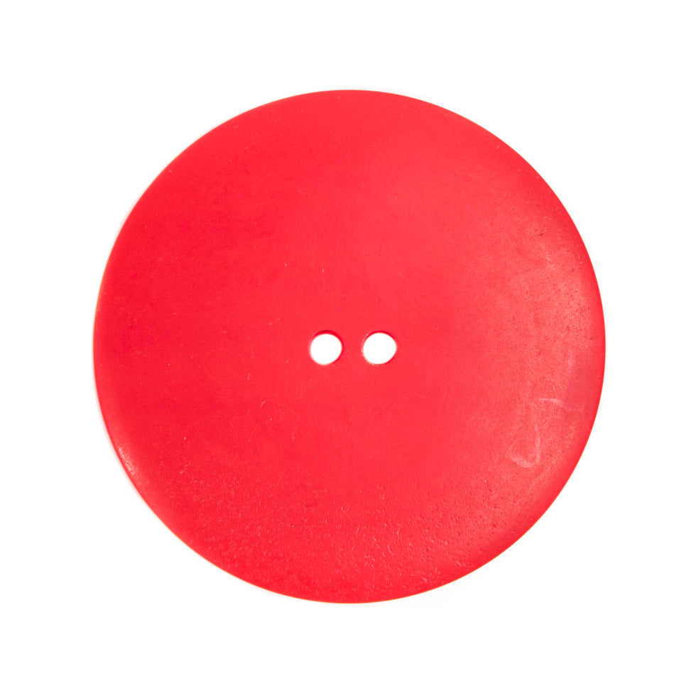 Plastic 2-Hole Button Made in Italy - 44L/28mm - Red and Pink Woodgrain with Ovals