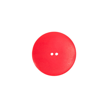 Italian Red 2-Hole Plastic Button - 28L/18mm