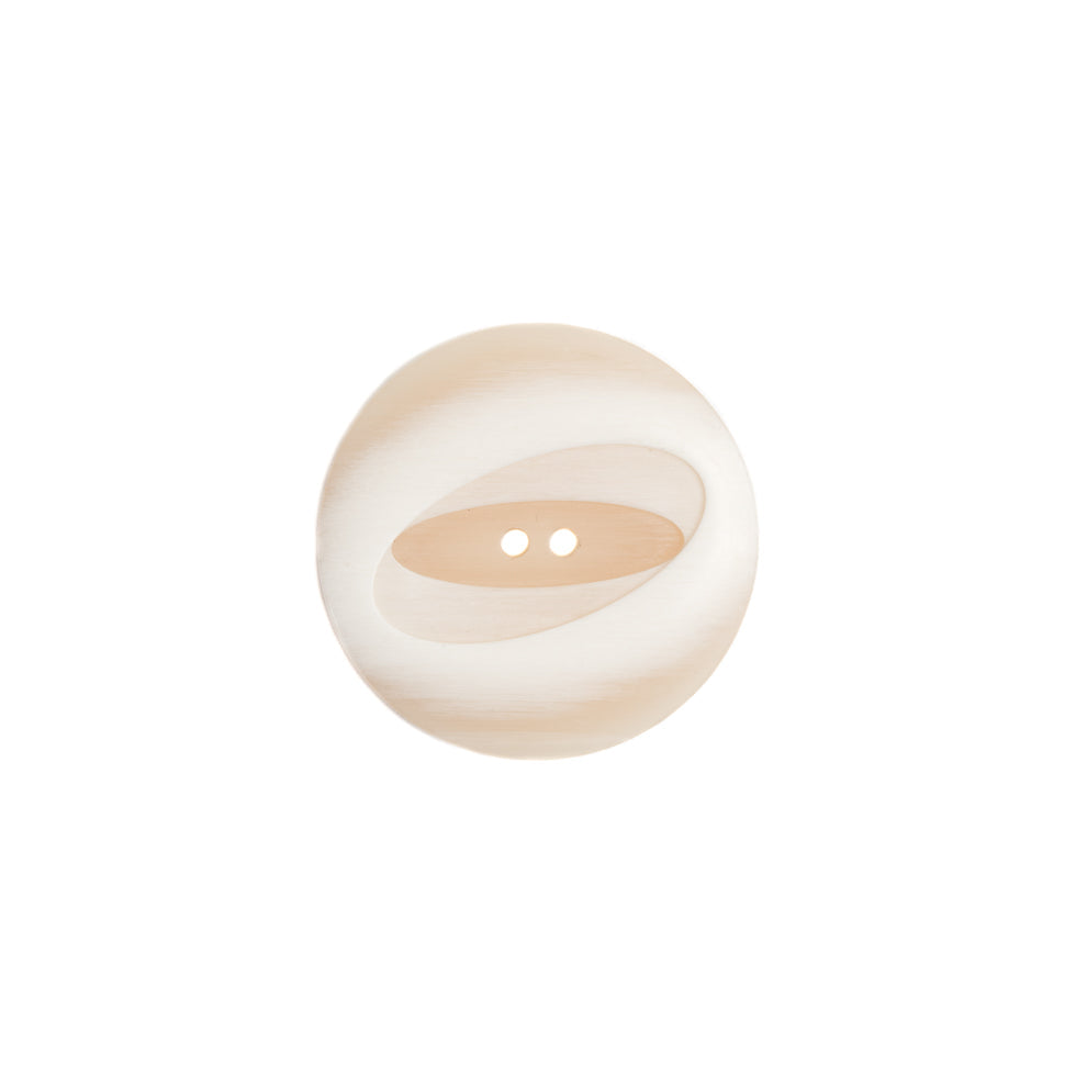 Italian Ivory 2-Hole Plastic Button - 28L/18mm