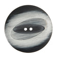 Italian Black and Silver 2-Hole Plastic Button - 54L/34mm