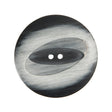 Italian Black and Silver 2-Hole Plastic Button - 44L/28mm
