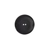 Italian Black and Silver 2-Hole Plastic Button - 28L/18mm