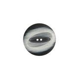 Italian Black and Silver 2-Hole Plastic Button - 28L/18mm