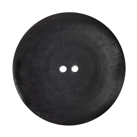Plastic 2-Hole Button Made in Italy - 54L/34mm - Black and Gray Woodgrain with Ovals