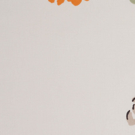 Fawn Illustrated Flowers Cotton Woven