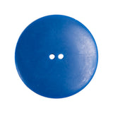 Plastic 2-Hole Button Made in Italy - 44L/28mm - Bright Blue Woodgrain with Ovals