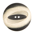 Italian Greaige and Charcoal Plastic Button - 54L/34mm
