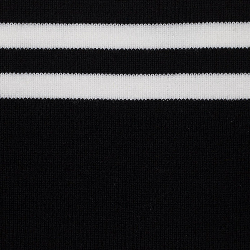 Black Striped Acrylic 7" x 62" Rib Knit Trim