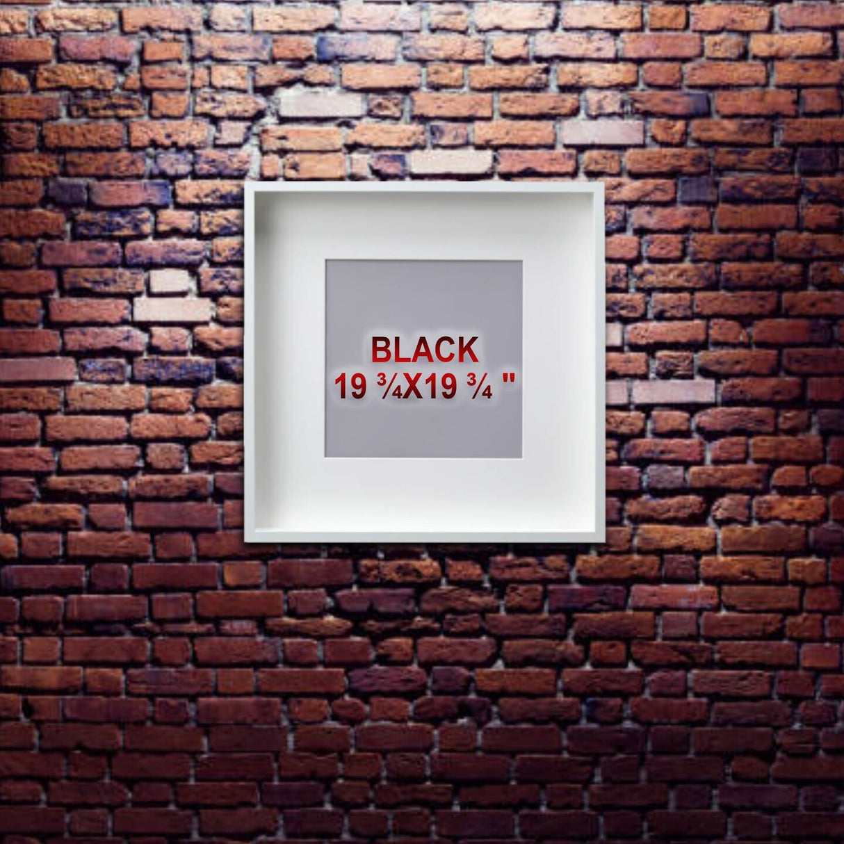 White Frame with Mount, 19¾x19¾" – Deep Gallery Frame, Easy No-Nail Hanging!