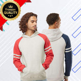 JERZEES® Unisex Nublend Varsity Color blocked Raglan Hooded Sweatshirt