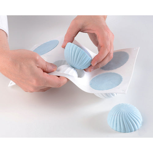 Silikomart "Parfum" Swirl Hemisphere Silicone Mold 3.7 Oz (108ml)