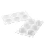 Silikomart "Parfum" Swirl Hemisphere Silicone Mold 3.7 Oz (108ml)