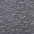 Beaded and Sequined Lace with Scallop Edge - Silver Abstract