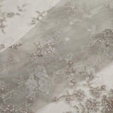 Beaded Lace - Silver Floral