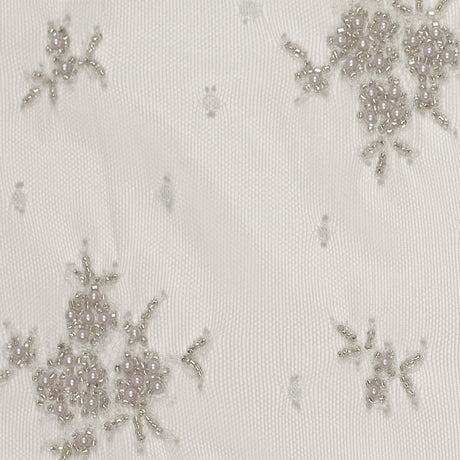 Beaded Lace - Silver Floral
