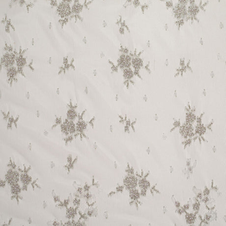 Beaded Lace - Silver Floral