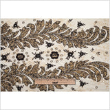 Beaded Lace - Ivory, Gold and Black Floral