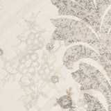 Beaded Lace - Ivory and Silver Floral
