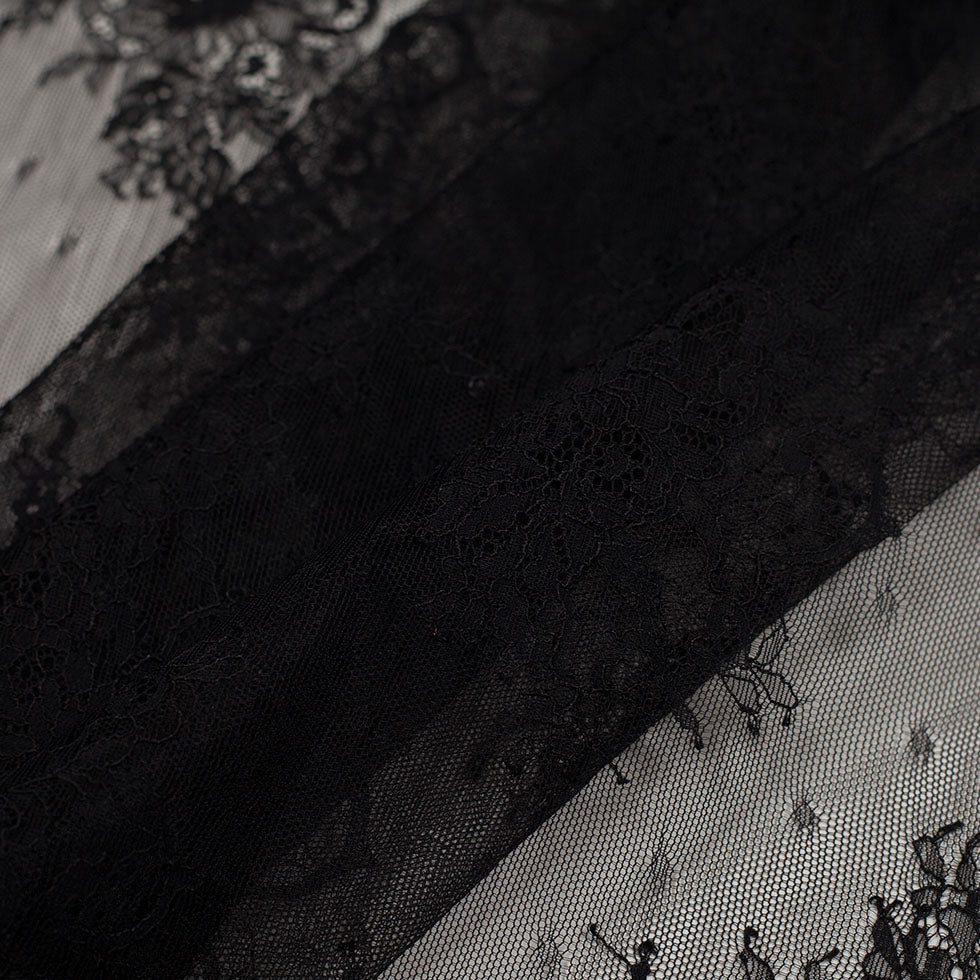 Chantilly Lace - Black Floral