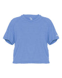 Camiseta crop top triblend para mujer