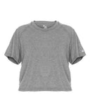 Camiseta crop top triblend para mujer