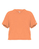 Camiseta crop top triblend para mujer