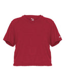 Camiseta crop top triblend para mujer