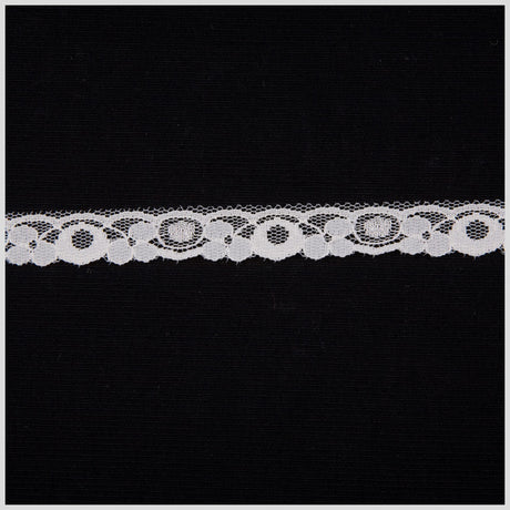 1/2" White Solid Fine Lace