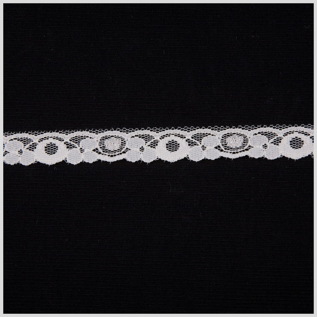 1/2" White Solid Fine Lace