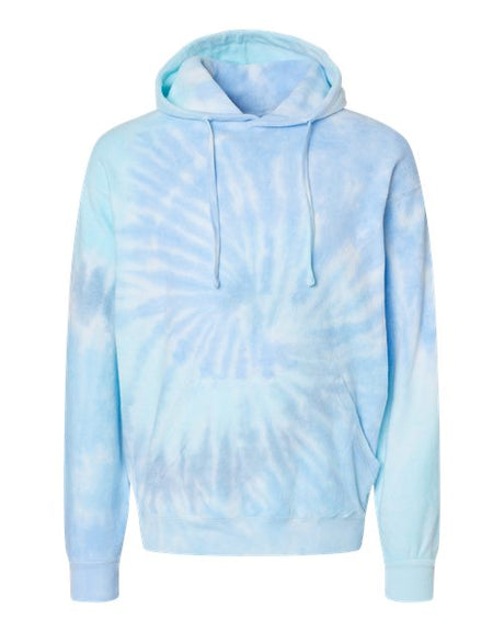 Colortone Unisex Tie-Dyed Cloud Inside-Out Fleece Hooded Sweatshirt