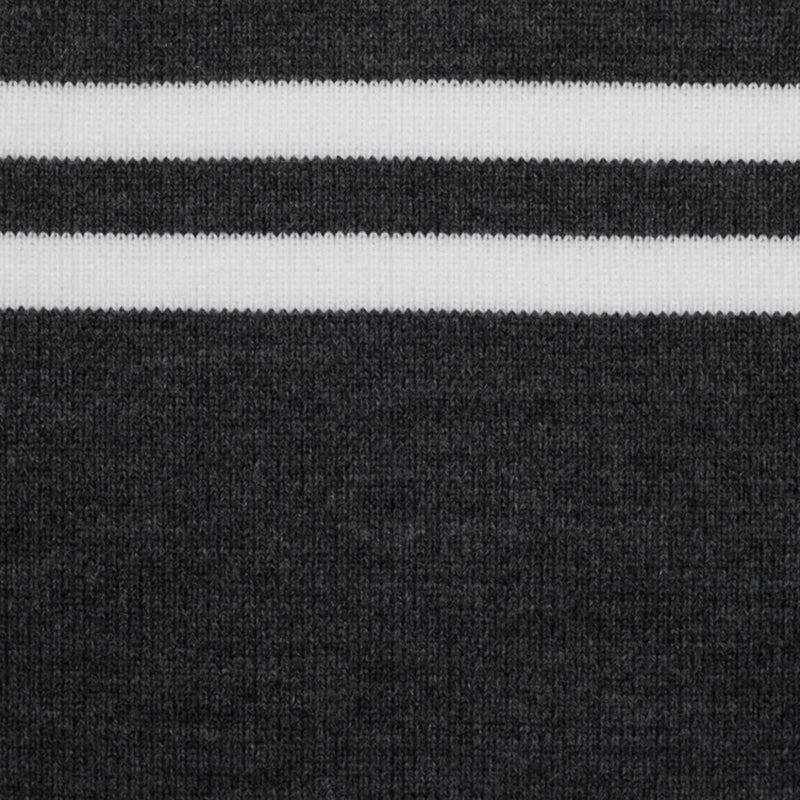 Dark Gray Striped Acrylic 7" X 64" Rib Knit Trim
