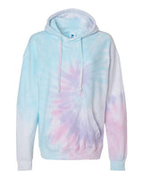 Colortone Unisex Tie-Dyed Cloud Inside-Out Fleece Hooded Sweatshirt