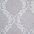 Silver Floral Damask-Pattern Satin Jacquard