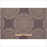 Chocolate and Gold "Doilies" Satin Jacquard