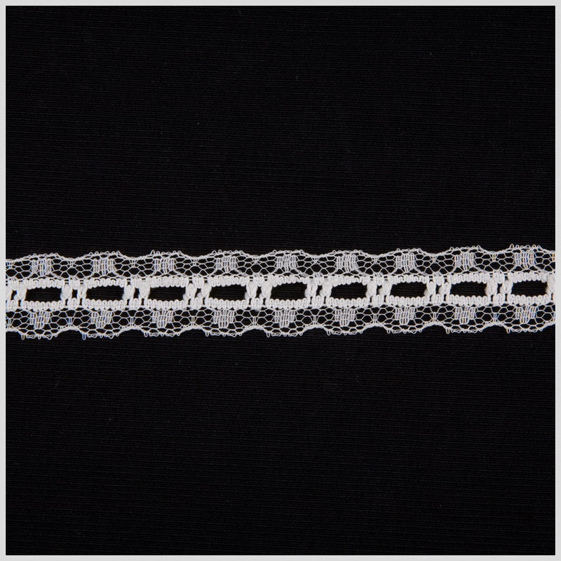 3/4" Ivory Solid Fine Lace