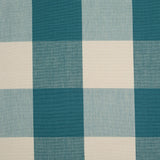 Teal and Cream Buffalo Check Cotton Canvas
