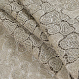 Fancy Beaded Guipure Lace - Dark Silver