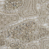 Fancy Beaded Guipure Lace - Dark Silver