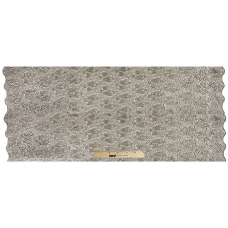 Fancy Beaded Guipure Lace - Dark Silver