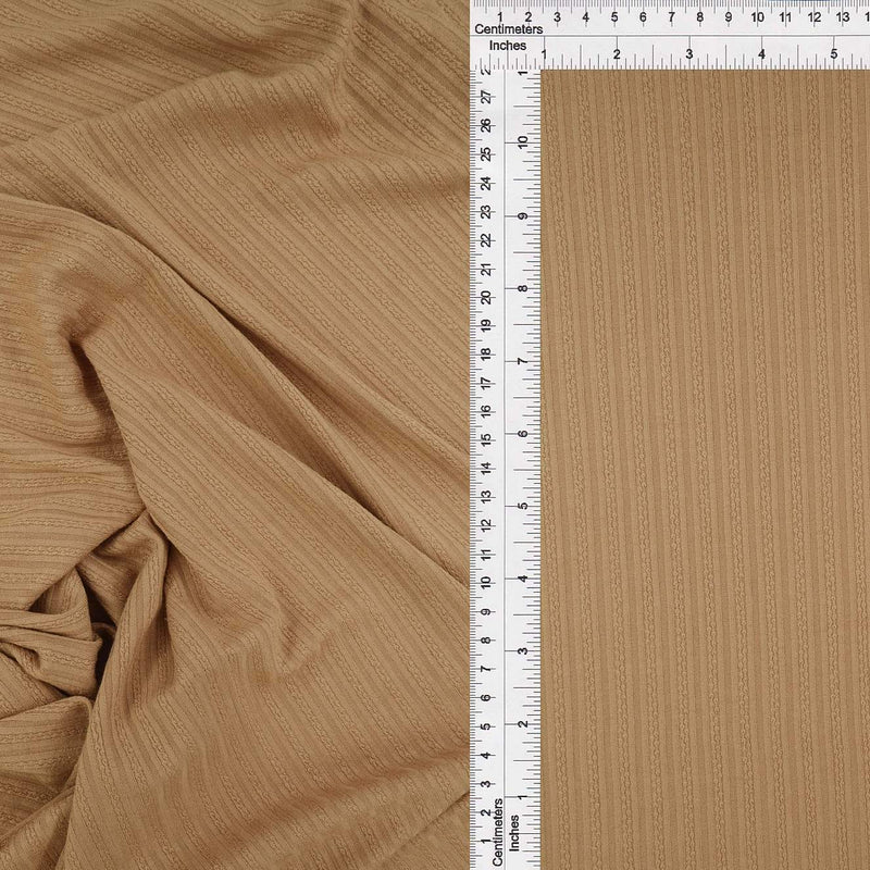 1 Yard Solid Pointelle Rib Knit Fabric 200 GSM, 58/60'' Wide Rayon Spandex Blend
