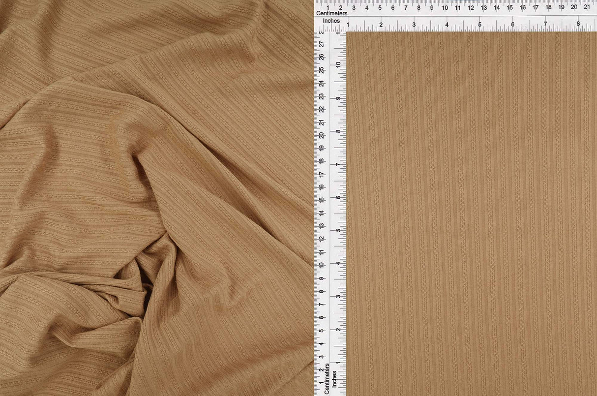 1 Yard Solid Pointelle Rib Knit Fabric 200 GSM, 58/60? Wide Rayon Spandex Blend