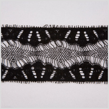 3" Black French Lace