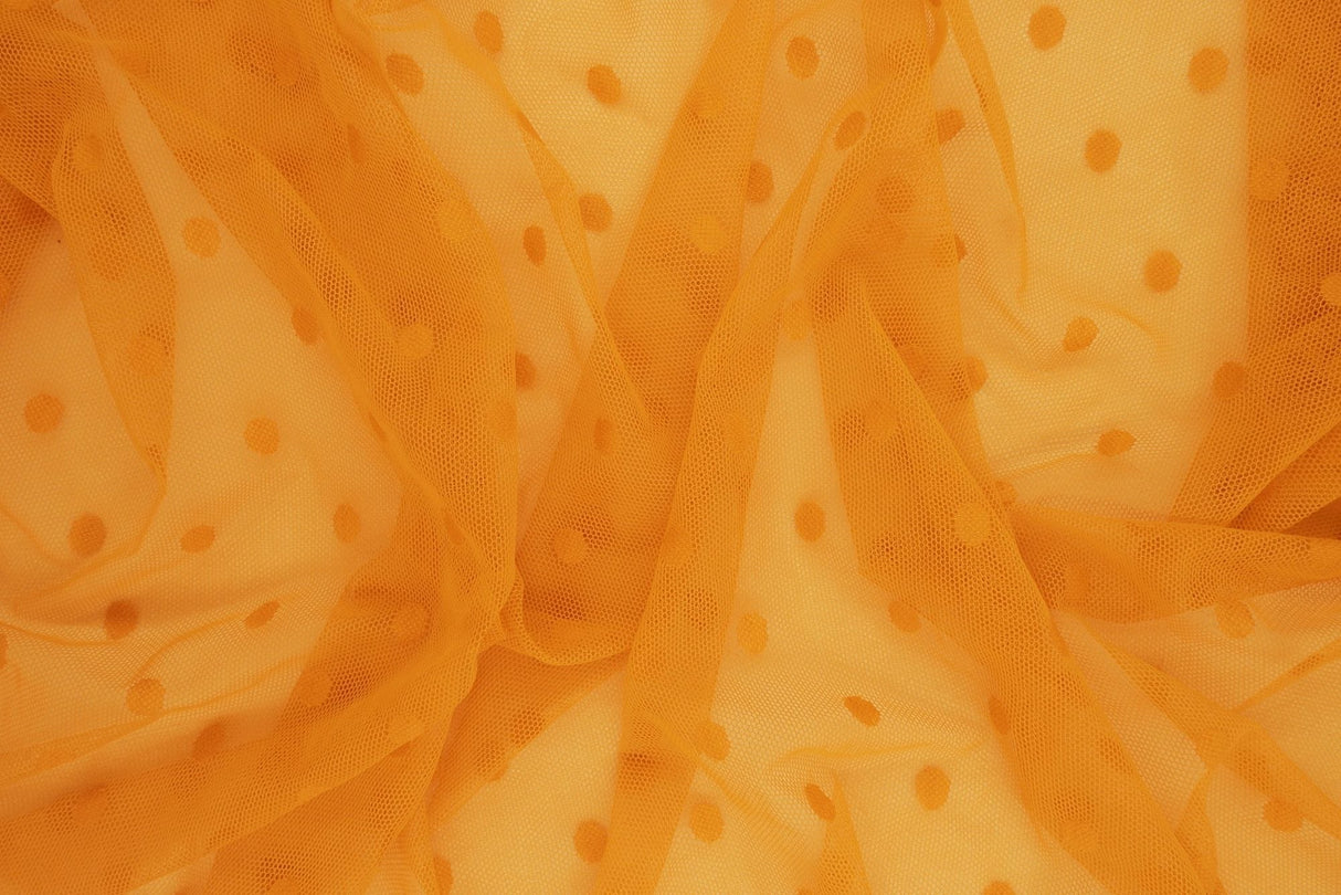 Polka Dot Mesh Stretch Fabric