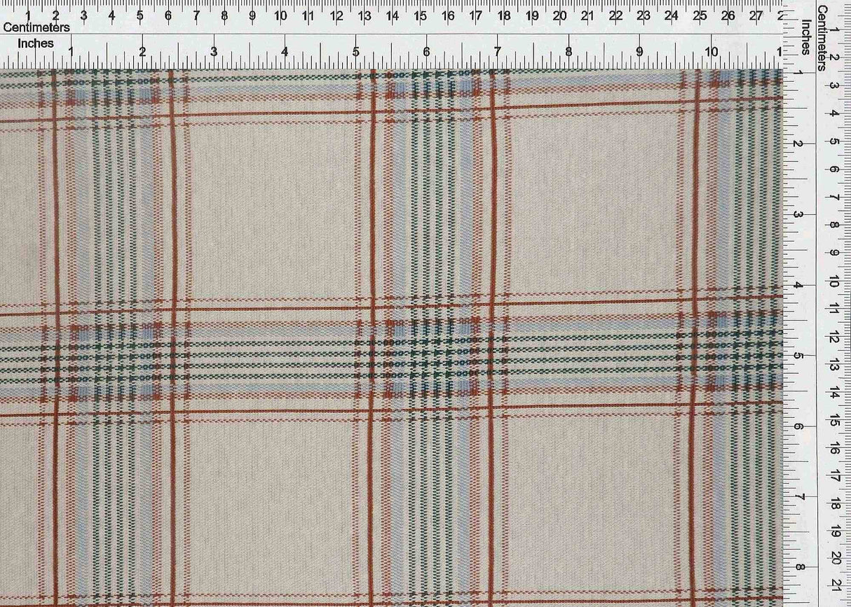 Double Knit Jacquard Plaid Fabric