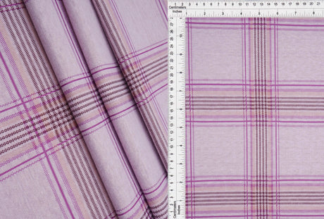 1 Yard Soft Plaid Jacquard Double Knit Fabric Stretch Material 58/60 Inches Wide