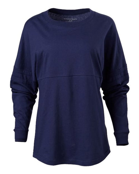 Boxercraft Women's Pom Pom Long Sleeve Jersey T-Shirt