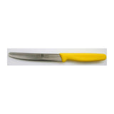 Icel Steak Knife, 4-1/4" Wavy-Edge Blade, Yellow Plastic Handle